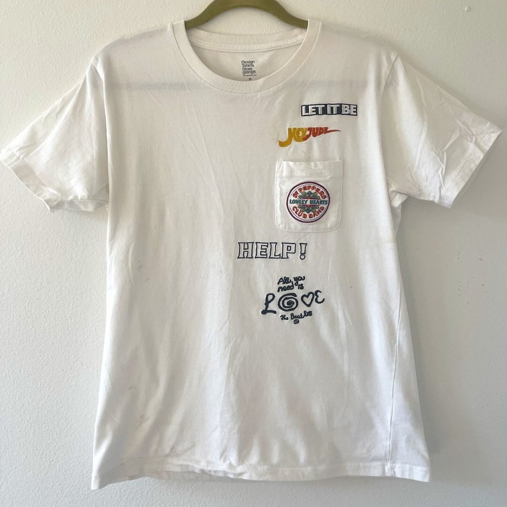 All The Beatles Albums Embroidered T Shirt